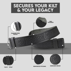 Cinturón de Cuero Genuino 100% con Diseño Grabado de León Rampante de las Tierras Altas Escocesas, el Más Vendido - Product Image 6