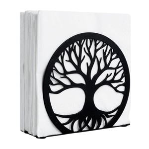 Porta Servilletas de Hierro Recubierto con Diseño Minimalista de Flor y Pájaro para Decoración del Hogar, Decoración de Eventos, Mesa de Comedor y Regalos - Product Image 3