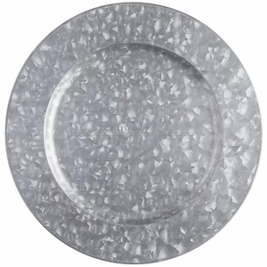 Assiettes de service en métal galvanisé, écologiques, en acier massif, pour aliments et fruits, avec couleur personnalisée - Product Image 3