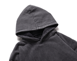 High Quality Custom Streetwear Made Men Plain Stock <b>Dropshipping</b> Washed Hoodie - Product Image 2