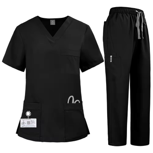 2026 New Quick-Dry Stretch Handwashing Polyester Dobby Fabric Unisex <b>Plus</b> <b>Size</b> Doctor Nurse <b>Scrub</b> Sets Hospital Uniforms - Product Image 1