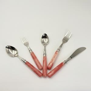 Vente en gros de couverts en acier inoxydable de qualité supérieure fabriqués en Inde, fourchette, couteau et cuillère avec manche en résine pour la maison - Product Image 4