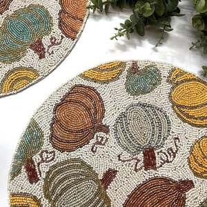 Handcrafted Premium Beaded Charger <b>Plate</b> <b>Mat</b> | Gold Celtic Knot Style Table Placemat | Bulk Indian Handicrafts Supplier - Product Image 6