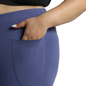 Plus Size Full Length Solid <b>Pattern</b> <b>Leggings</b> Knitted Quick Dry Seamless High Waist Yoga OEM ODM Activewear Factory Women - Product Image 4