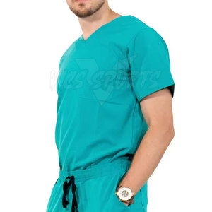 Basic Medical Scrub Suit Comfortable Wear Scrub Suit Breathable Fabric Scrub Suit Clinic Uniform - Product Image 6