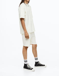 Camiseta de algodón 100% jersey para hombre, estilo oversize, cuello redondo, hombros caídos, corte holgado, estilo hip hop, con logo impreso personalizado, OEM/ODM. - Product Image 6