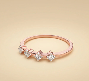 Elegante Anillo de Diamantes con Diseño de Hoja para Mujer, Oro de 18K, Anillo de Diamantes con Corte Marquesa de 0.35 Ct en Oro - Product Image 3