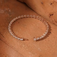 Bracelet de luxe en or 14 carats avec diamant naturel de haute qualité, taille émeraude, certifié IGI, pour mariage, fête, bijoux de mode à bon prix