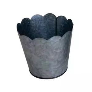 Jardinière ovale en métal galvanisé de qualité durable, 20L, avec poignées, pour extérieur, jardin, fleurs, plantes vertes - Product Image 3