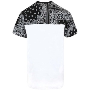 เสื้อยืดผู้ชาย Playerz 69 ลาย Paisley แขนสั้น คอกลม สไตล์สตรีท ทรงปกติ สีขาวดำ ผ้าเจอร์ซีย์คอตตอน - Product Image 2