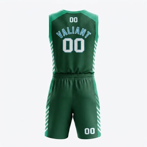 Maillot et short de basketball 100 % polyester à séchage rapide, taille élastique, personnalisable, best-seller, design réversible - Product Image 2