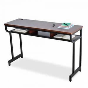 Ensemble table haute et chaises modernes en métal, structure métallique, surface en bois, écologique, durable, mobilier scolaire pour - Product Image 1