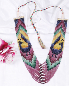 Collar de Joyería con Cuentas de Piedras Preciosas de Zafiro Multicolor en Forma de Rondelle, Diseño Natural - Product Image 3