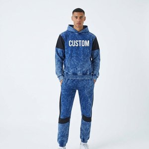 Ensemble de survêtement délavé personnalisé pour homme – Coupe classique, sweat-shirt et pantalon de jogging – Tenue décontractée, streetwear, sportswear – Fabricant en gros - Product Image 6
