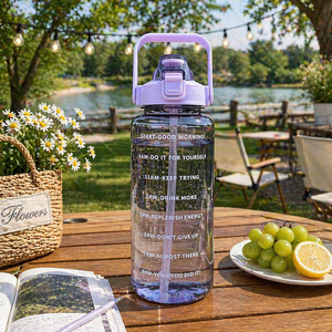 Time Markers BPA-Free Leak-Proof Plastic <b>Shaker</b> for Fitness Gym Daily Hydration Eco-Friendly - Product Image 1