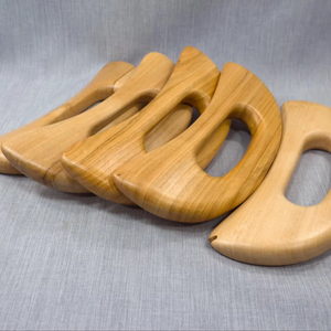 Eco-Friendly Rustic Wooden Gua Sha <b>Face</b> Massager with Solid Acacia Wood Crafts for Muscle Relaxation-New Year Gift - Product Image 1