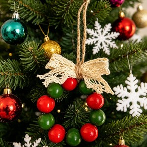 Hemasa Fashions Adorno Navideño Moderno de Yute con Diseño de Arcoíris Estilo Nórdico para Colgar en la Pared, Decoración Colorida para el Hogar - Product Image 3