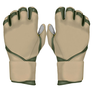 Guantes Deportivos de Seguridad de Cuero Beige de Alta Calidad con Ribete Verde, Largos hasta la Muñeca, Transpirables, con Detección de Agujas, para Uso en Exteriores, Primavera - Product Image 1