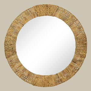 Miroir mural suspendu style bohème en jacinthe d'eau, motif floral, décoration de chambre, fabriqué au Vietnam, lot multi-pièces, vente chaude - Product Image 5