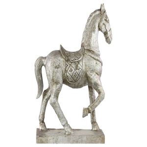 Statue de cheval classique en aluminium moulé pour table, pour un style intérieur intemporel, avec une construction robuste et une finition métallique brillante - Product Image 6