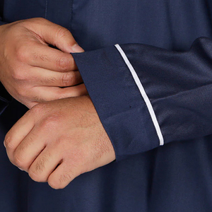 Camisa de Manga Larga para Hombre Musulmán, Modesta, para Fiesta de Eid, Otoño, Poliéster Sólido, de Alta Calidad, Térmica, Transpirable, de Secado Rápido, Talla Grande - Product Image 3