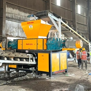 Broyeur de déchets en vrac élégant à double arbre semi-automatique, capacité supérieure à 5000 kg/h, machines de broyage du plastique - Product Image 1