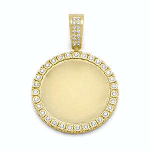 Pendentif Charme Exclusif en Moissanite de Laboratoire Plaqué Rhodium Or 14 carats Style Hip Hop Finition Brillante Bijoux Modernes Unisexe pour - Product Image 3