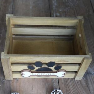 Panier de rangement en bois moderne et écologique sur mesure avec poignées finition lisse pour affichage polyvalent en magasin et organisation domestique - Product Image 2
