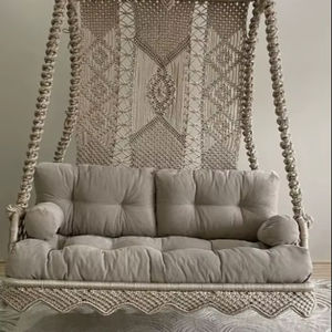 <b>Macrame</b> Double Garden Swing,<b>Macrame</b> Double Swing,<b>Hanging</b> Swing,Balcony Swing - Product Image 1