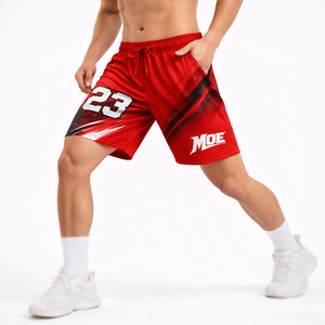 Shorts graphiques industriels pour hommes, sublimation, taille élastique, cordon de serrage, vêtements de sport performants, fabrication sur mesure - Product Image 5