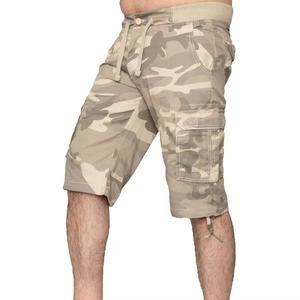 2026 Factory Direct Sale <b>Men</b> <b>Elastic</b> Waist Short Pants Quality Cotton Cargo Casual Shorts Cheap Camo Cargo Shorts - Product Image 3