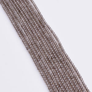 Perles de quartz fumé brun naturel facettées de 2 mm, perles de pierres précieuses naturelles pour la création de bijoux fins. - Product Image 1