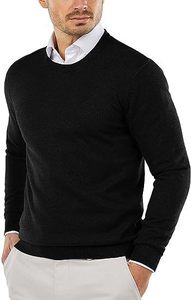 Pull en coton mélangé pour homme, coupe décontractée, manches longues, col rond, matière respirante et douce, confortable, idéal pour l'hiver - Product Image 6