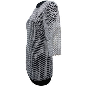 Camisa de Malla de Aluminio de Media Manga con Anillos de 10mm, Armadura Vikinga de Caballero, Disfraz Medieval para Recreación Histórica - Product Image 6