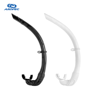 Tuba pliable en silicone souple avec étui de rangement portable, équipement de plongée sous-marine, embout buccal en silicone de qualité alimentaire, OEM ODM, logo personnalisé - Product Image 1