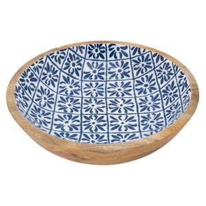 Ensaladera de Madera Hecha a Mano con Patrón Decorativo Interior, Tazón Grande para Servir, Vajilla Ecológica para Cocina y Comedor - Product Image 6