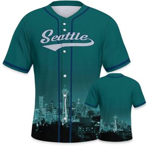 Maillot de baseball imprimé par sublimation numérique, chemise de baseball entièrement boutonnée, uniforme de baseball sublimé, maillot d'équipe - Product Image 1
