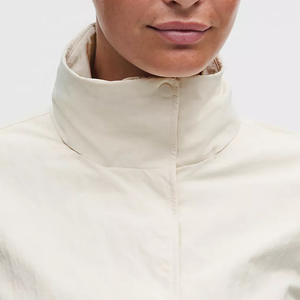 Lightweight Women's Stand Collar Blouson <b>Jacket</b> Full <b>Sleeve</b> Zipper Closure Pockets Windproof Utility <b>Short</b> Length <b>Jackets</b> - Product Image 5