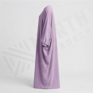 Abaya Musulmana para Mujer, Vestido Largo Hijab de Una Pieza, Ropa Islámica, Cobertura Total, Prenda Modesta Hecha a Mano, para Fiesta, Exportación - Product Image 3