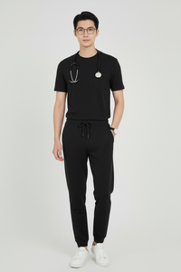 Conjunto de Uniformes Médicos Unisex de Spandex/Algodón, Camiseta de Manga Corta y Pantalones Jogger, Ropa Profesional para el Sector Salud, para Hospitales - Product Image 2