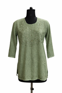 Haut en viscose brodé pour femme, vêtements de plage décontractés à manches courtes, fabricant - Product Image 3