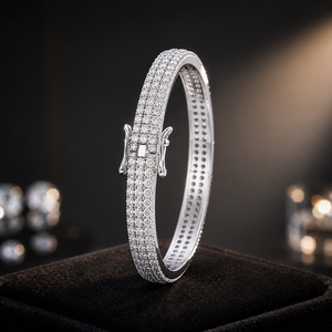 Pulsera de Diamantes CVD con Calidad IGI EF VVS VS en Plata de Ley 925, Joyería de Diseño de Lujo para Mujer, Fabricante - Product Image 3