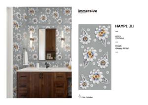 กระเบื้องพอร์ซเลนสมัยใหม่ ขนาด 60x120 ซม. 600x1200 มม. 24x48 นิ้ว ผิวมันเงา ขนาดใหญ่ เหมาะสำหรับโครงการตกแต่งภายในระดับพรีเมียม - Product Image 5