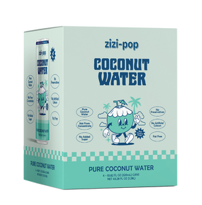 Agua de Coco Zizi-Pop en Lata de 320 ml, Agua de Coco Pura y Real, Sin Azúcar, Jugo Filtrado - Product Image 2