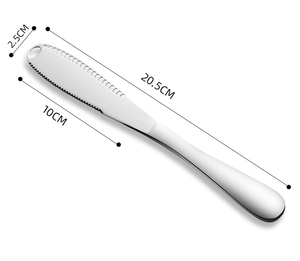 Cuchillo Multiusos de Acero Inoxidable con Hoja Dentada y Parte Trasera Recta, Grosor de 0.5mm, Mango de Madera, Grado DIY, Uso en Cocina OEM - Product Image 2
