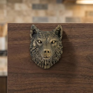Poignée de meuble en fonte tête de loup au design moderne pour salle de bain, salon, bureau à domicile, commode, armoire, cuisine, chambre - Product Image 1