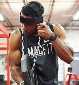 Harnais de musculation pour le cou et la tête en acier inoxydable robuste, personnalisable, de haute qualité - Équipement de gym, capacité de charge de 15 lb - Product Image 6