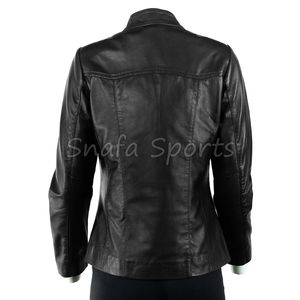 Chaqueta de Cuero para Mujer, Estilo Moderno, Corte Ajustado, Colección de Invierno, Chaquetas Elegantes para Mujer - Product Image 4