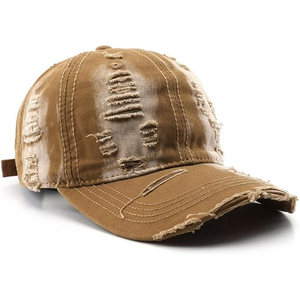 Gorra de Béisbol Unisex de 6 Paneles de Algodón, Ajustable, Estilo Vintage Desgastado, para Adultos, Uso Casual - Product Image 2