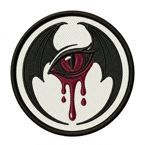 Parche Termoadhesivo Redondo Bordado Personalizado de Castillo Gótico con Murciélagos y Fortaleza Vampírica para Chaquetas y Bolsos, Fabricante Mayorista - Product Image 6